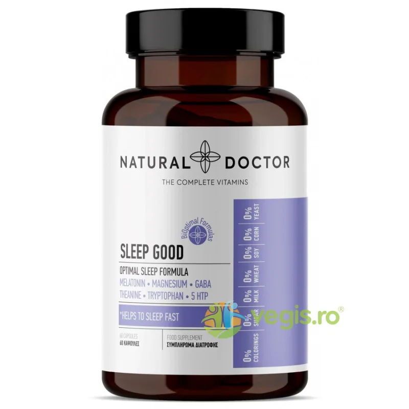 Sleep Good - Formula Optim pentru Somn 60cps vegetale NATURAL&nbsp;DOCTOR — preț și oferte