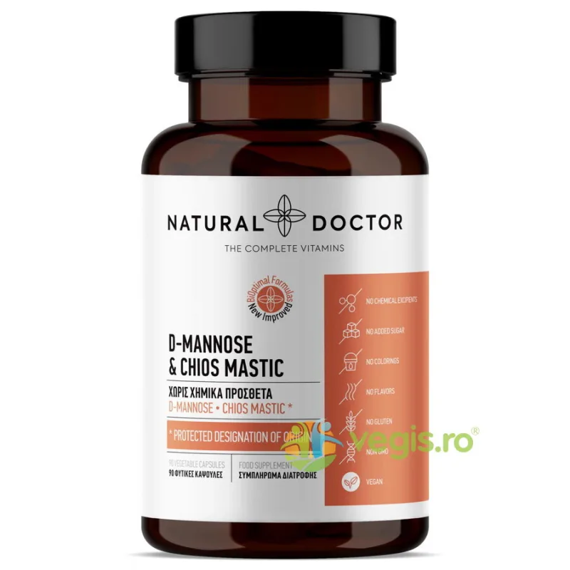 D-Mannose Chios Mastiha - Sanatatea Tractului Urinar 90cps vegetale NATURAL DOCTOR — preț și oferte