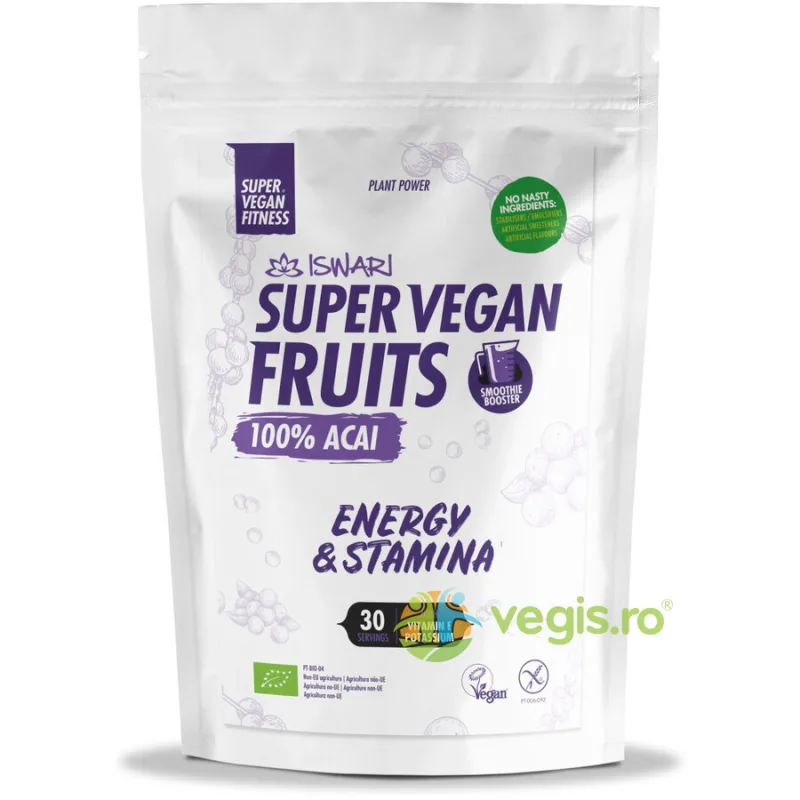 Pulbere de Acai Inainte si dupa Efort fara Gluten Ecologica/Bio 150g ISWARI — preț și oferte