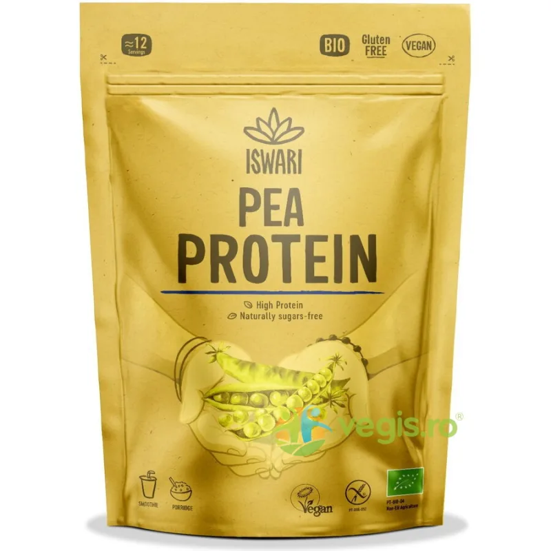 Pulbere Proteica din Mazare 80% Proteina fara Gluten Ecologica/Bio 250g ISWARI — preț și oferte