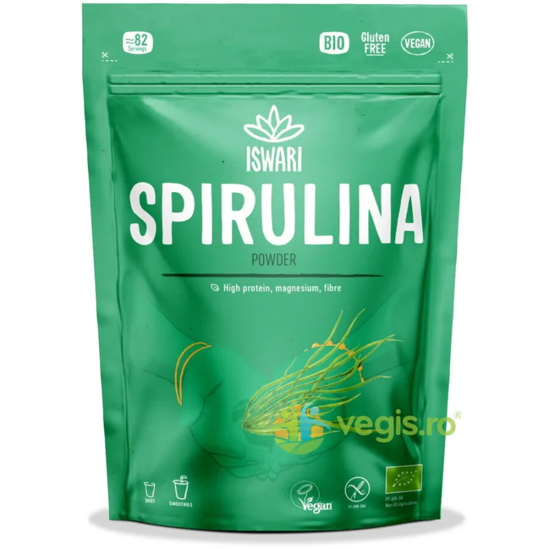 Spirulina Pulbere fara Gluten Ecologica/Bio 250g ISWARI — preț și oferte