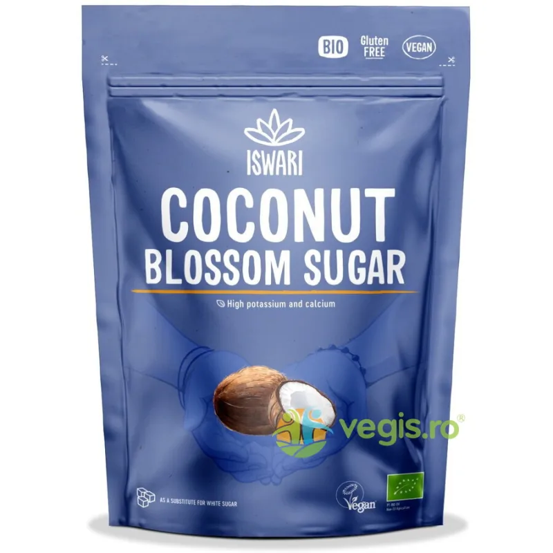 Zahar din Flori de Cocos fara Gluten Ecologic/Bio 500g ISWARI — preț și oferte