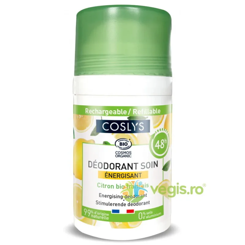Deodorant Energizant cu Parfum de Lamaie Bio 50ml COSLYS — preț și oferte