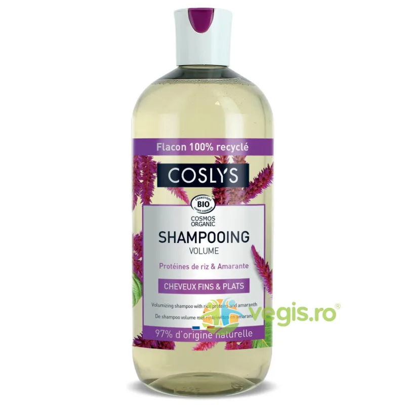 Sampon Ingrijire si Volum pentru Par Fin si Subtire cu Proteine din Orez si Amarant Bio 500ml COSLYS — preț și oferte
