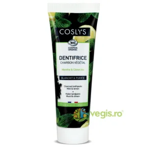 Pasta de Dinti pentru Albire si Purificare cu Carbune Vegetal, Menta si Lamaie Bio 100g