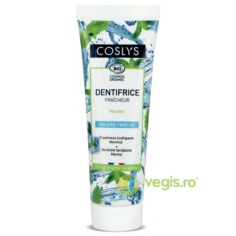 Pasta de Dinti Respiratie Proaspata cu Mentol Bio 100g COSLYS — preț și oferte
