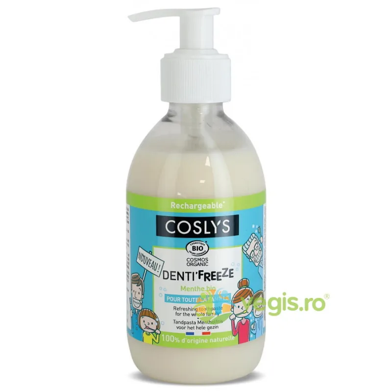 Pasta de Dinti Respiratie Proaspata pentru Toata Familia cu Menta Bio 350g COSLYS — preț și oferte
