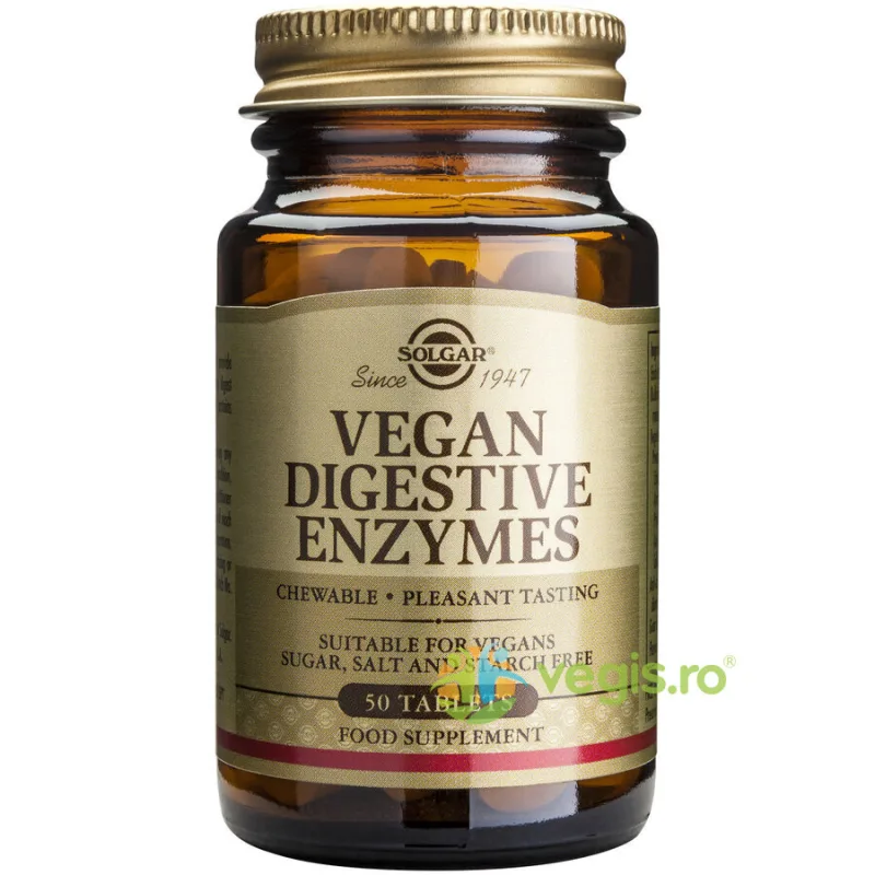 Vegan Digestive Enzymes 50tab SOLGAR — preț și oferte
