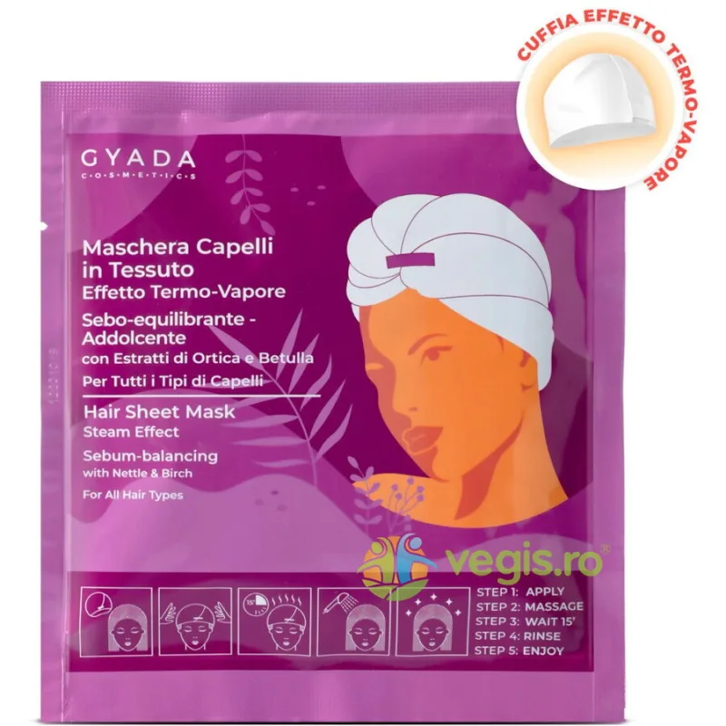 Masca de Par Tip Casca cu Efect Termic pentru Reglarea Sebumului 1buc GYADA COSMETICS — preț și oferte