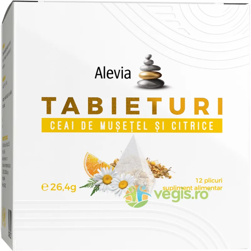 Tabieturi Ceai de Musetel si Citrice 12 plicuri piramida ALEVIA — preț și oferte