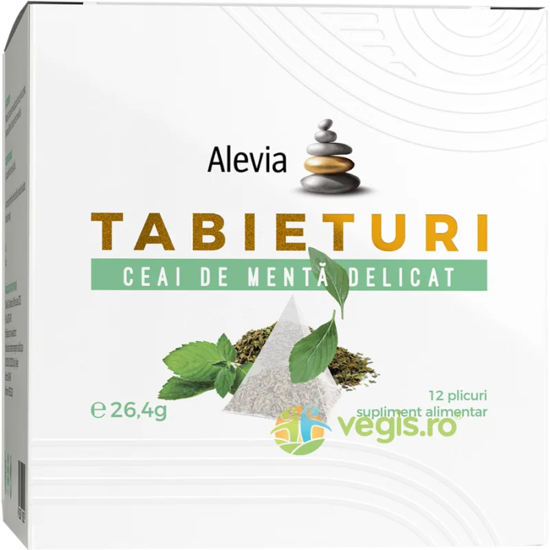 Tabieturi Ceai de Menta Delicat 12 plicuri piramida ALEVIA — preț și oferte