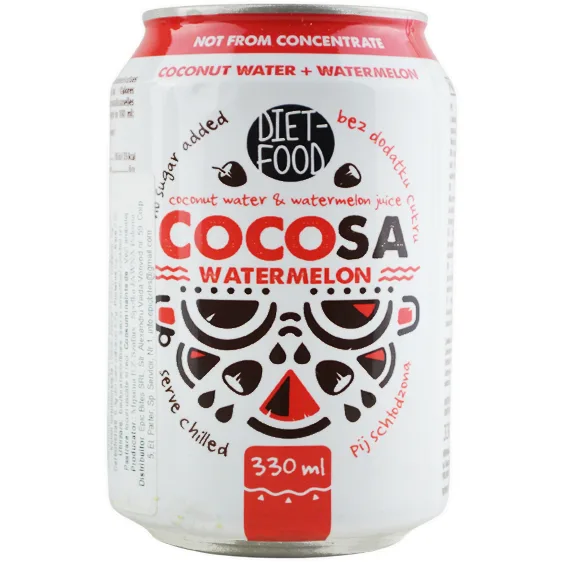 Apa de Cocos Naturala cu Pepene Rosu fara Zahar 330ml DIET FOOD — preț și oferte