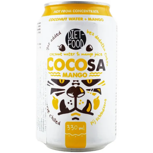 Apa de Cocos Naturala cu Mango fara Zahar 330ml DIET FOOD — preț și oferte