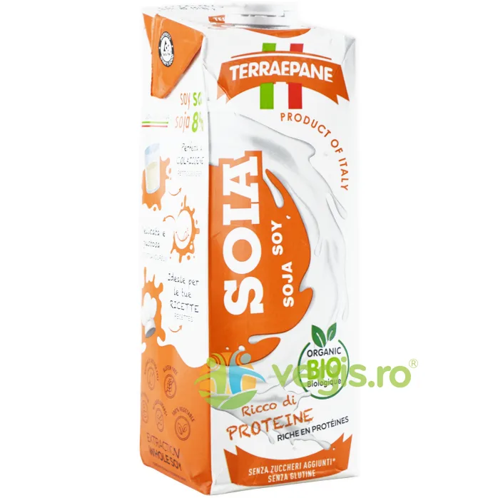 Bautura Vegetala din Soia fara Zahar Adaugat Ecologica/Bio 1L TERRAEPANE — preț și oferte