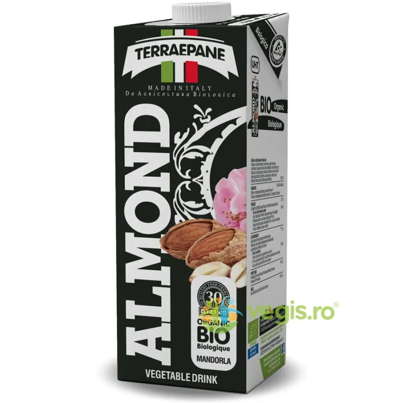 Bautura Vegetala din 8% Migdale Siciliene si Sirop de Agave fara Zahar Ecologic/Bio 1L TERRAEPANE — preț și oferte