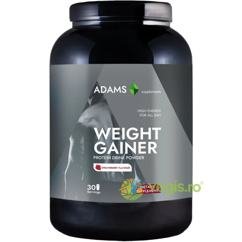 Weight Gainer cu Aroma de Capsuni 1500g ADAMS VISION — preț și oferte