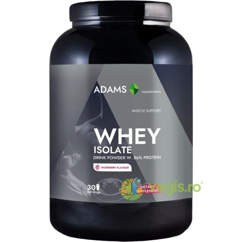 Proteina Izolata din Zer cu Aroma de Zmeura (Whey Isolate Protein) 908g ADAMS VISION — preț și oferte