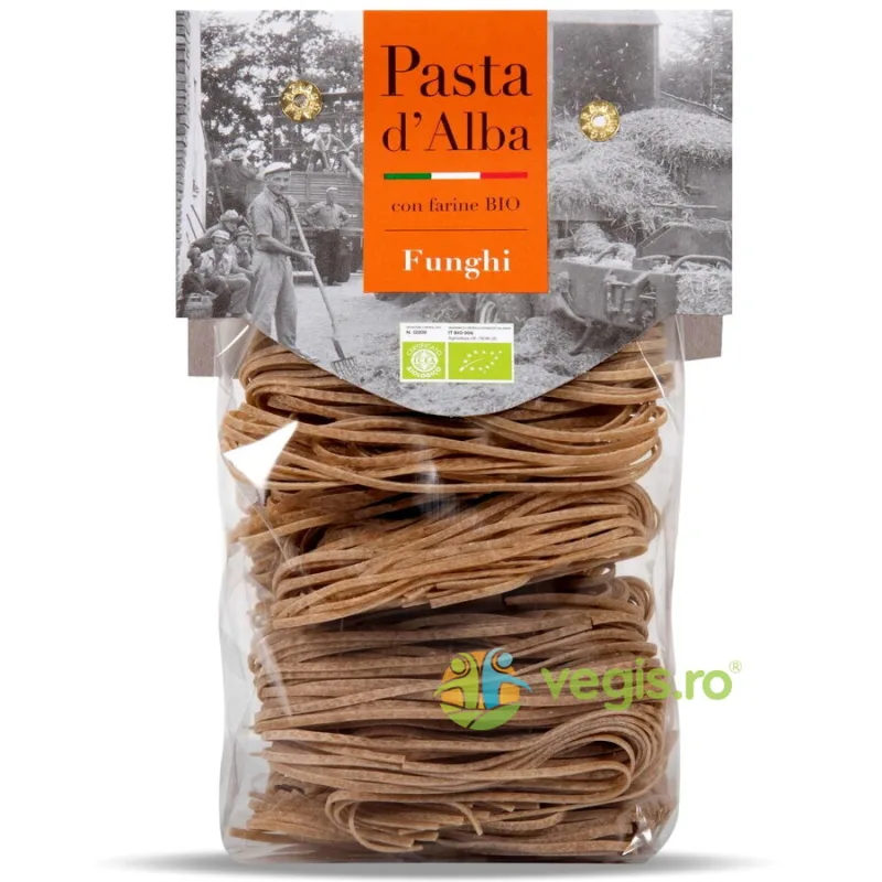 Paste Tagliolini din Grau Dur si Ciuperci Ecologice/Bio 250g PASTA D'ALBA — preț și oferte