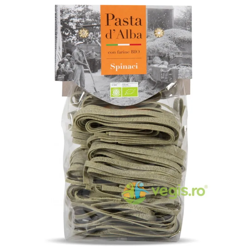 Paste Tagliatelle din Grau Dur si Spanac Ecologice/Bio 250g PASTA D'ALBA — preț și oferte