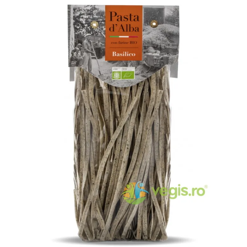 Paste Tagliatelle din Grau Dur si Busuioc Ecologice/Bio 250g PASTA D'ALBA — preț și oferte