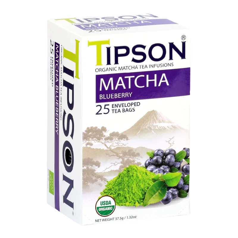 Ceai Eco Matcha blueberry, 25 plicuri, Tipson BASILUR TEA — preț și oferte