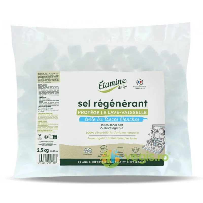 Sare  Eco Regeneratoare pentru Masina de Spalat Vase, fara Parfum 2.5kg ETAMINE DU LYS — preț și oferte