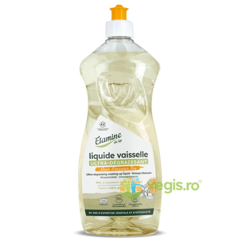 Detergent Eco Ultra Degresant pentru Vase cu Parfum de Flori de Portocal 1L ETAMINE DU LYS — preț și oferte