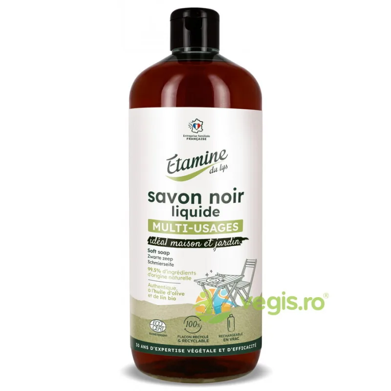 Detergent Multifunctional Eco pentru Casa si Gradina cu Sapun Negru, fara Parfum 1L ETAMINE DU LYS — preț și oferte