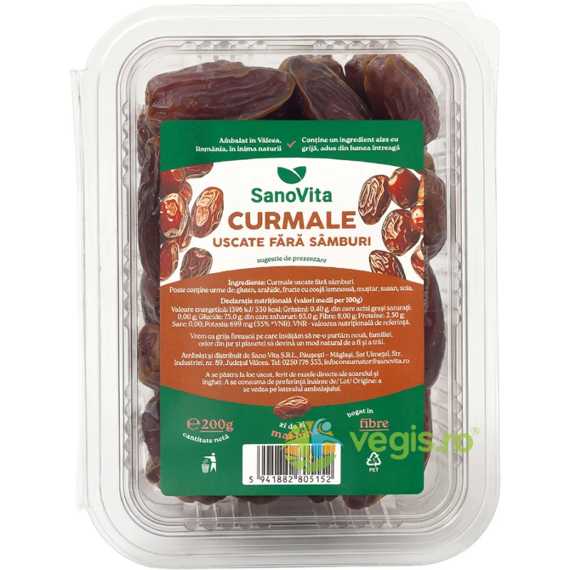 Curmale Uscate fara Samburi 200g SANOVITA — preț și oferte