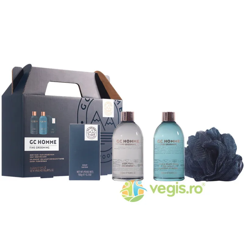 Set Cadou Full Body Cleanse GC Homme Fine Grooming Gel de Dus 250ml + Spuma de Baie 250ml + Sapun 150g + Burete Exfoliant pentru Corp 1buc THE LUXURY BATHING COMPANY — preț și oferte