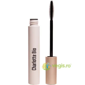 Mascara Negru pentru Volum si Alungire cu Apa de Trandafir, Ulei de Ricin si Ceara Vegetala Bio 8ml