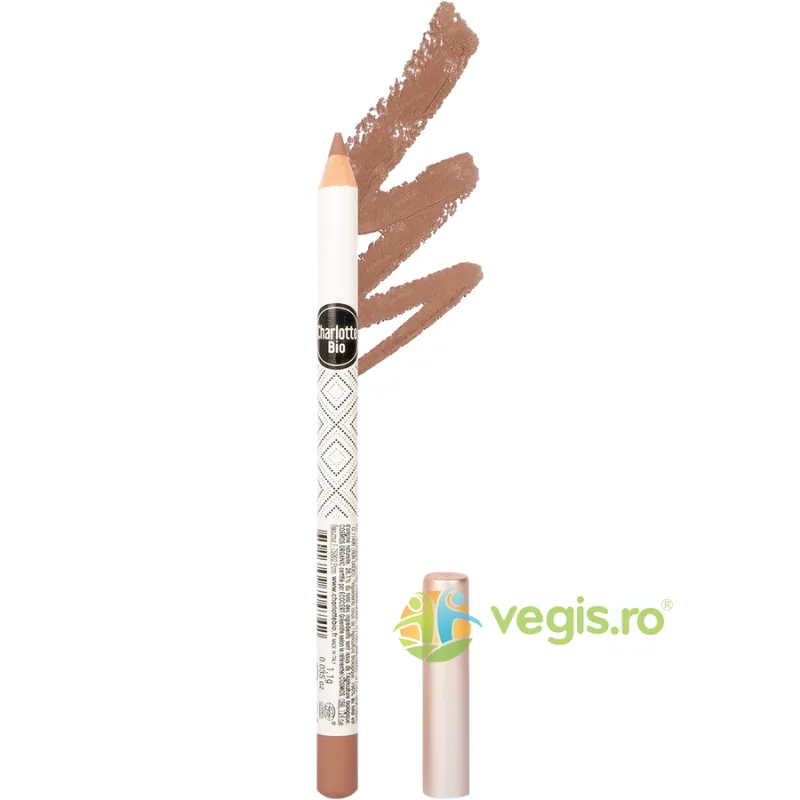 Creion Contur de Buze Maro Nude cu Efect de Lunga Durata, cu Jojoba si Ceara Vegetala Bio 1.1g CHARLOTTE BIO — preț și oferte