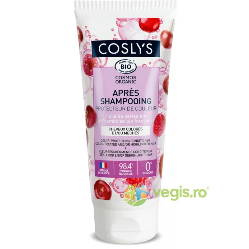 Balsam pentru Ingrijire Par Vopsit cu Ulei de Cirese si Otet de Zmeura Bio 200ml COSLYS — preț și oferte