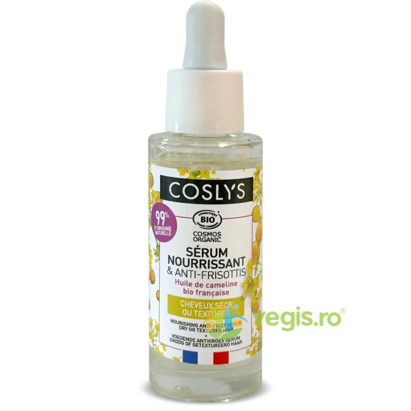 Ser Hranitor Anti-Frizz pentru Par Uscat si Deteriorat cu Ulei de Camelina Bio 30ml COSLYS — preț și oferte