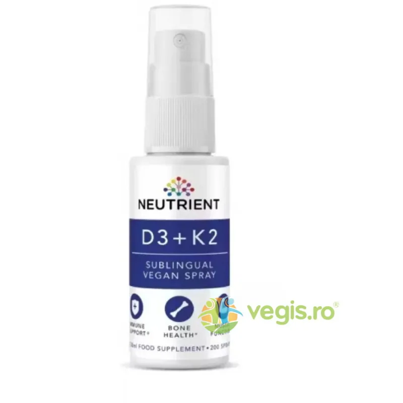 Vitamina D3 + K2 Spray Sublingual 30ml NEUTRIENT — preț și oferte