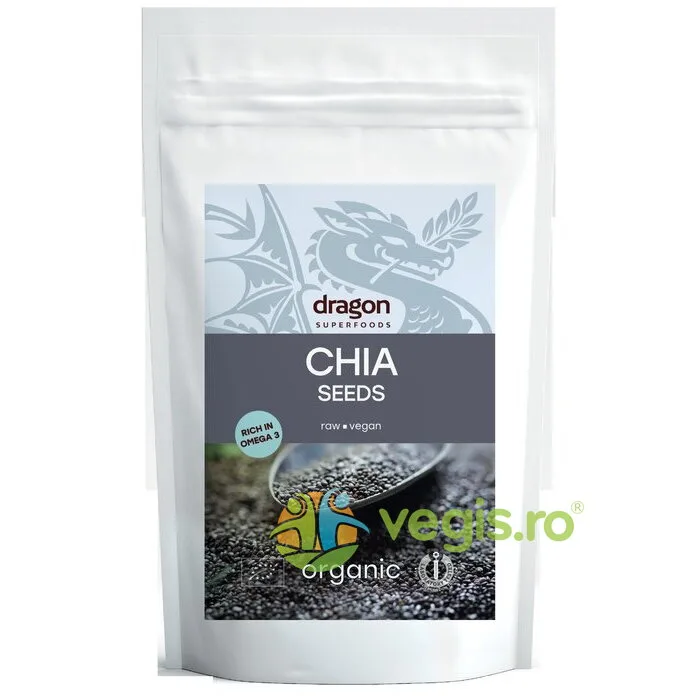 Seminte de Chia Raw Ecologice/Bio 500g Dragon Superfoods — preț și oferte