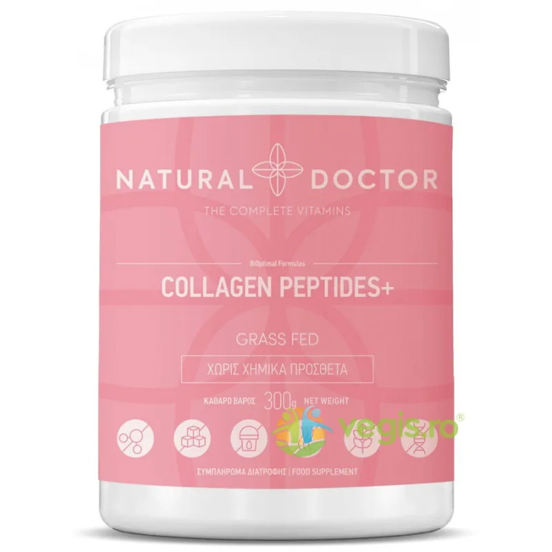 Peptide de Colagen pentru Sustinerea Pielii, a Parului si a Unghiilor 300g NATURAL DOCTOR — preț și oferte