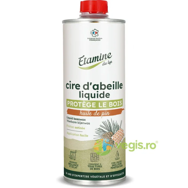 Ceara de Albine Pura Lichida pentru Protejarea si Intretinerea Lemnului Nelacuit cu Parfum de Pin 500ml ETAMINE DU LYS — preț și oferte