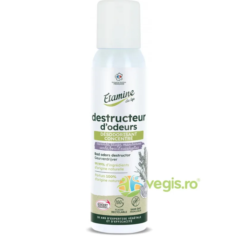 Deodorant Neutralizator Eco pentru Mirosuri Neplacute cu Parfum de Lavanda, Menta si Eucalipt 125ml ETAMINE DU LYS — preț și oferte