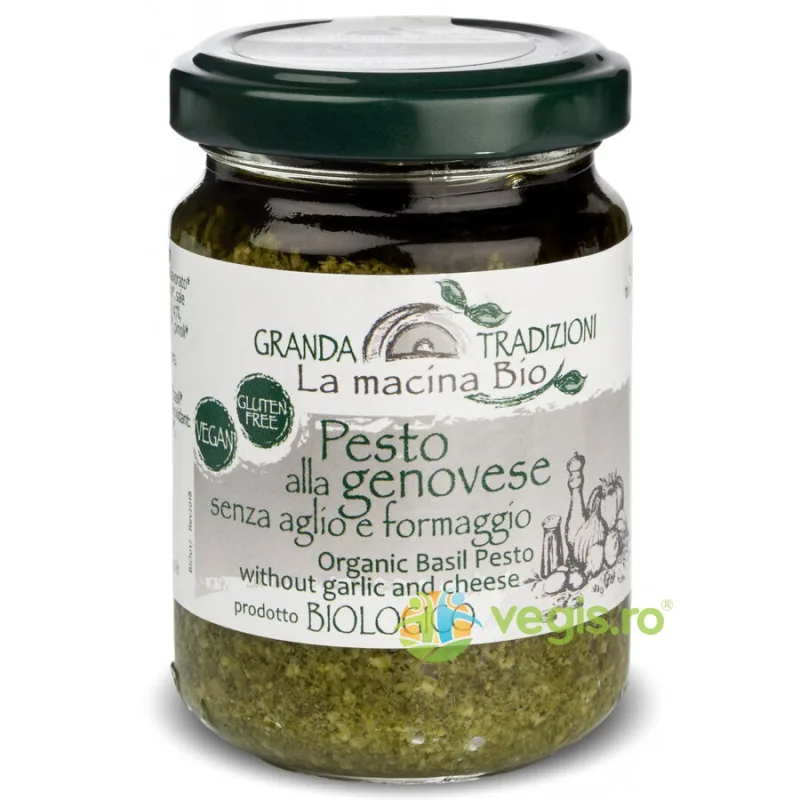 Pesto Genovez din Busuioc fara Gluten Ecologic/Bio 130g LA MACINA BIO — preț și oferte