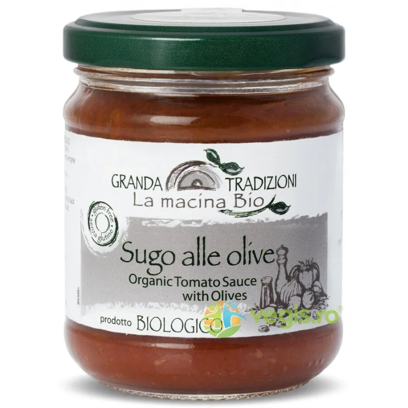 Sos din Rosii si Masline fara Gluten Ecologic/Bio 180g LA MACINA BIO — preț și oferte