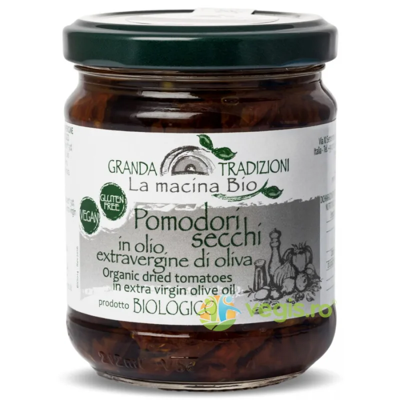 Rosii Uscate in Ulei de Masline fara Gluten Ecologice/Bio 180g LA MACINA BIO — preț și oferte
