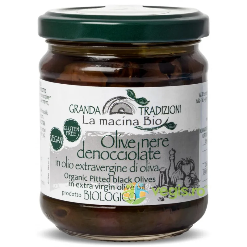 Masline Negre In Ulei de Masline fara Samburi Ecologice/Bio 170g LA MACINA BIO — preț și oferte