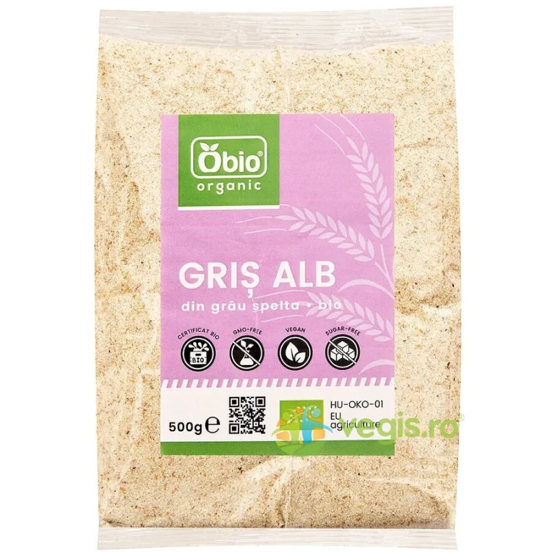 Gris Alb din Grau Spelta Ecologic/Bio 500g OBio — preț și oferte