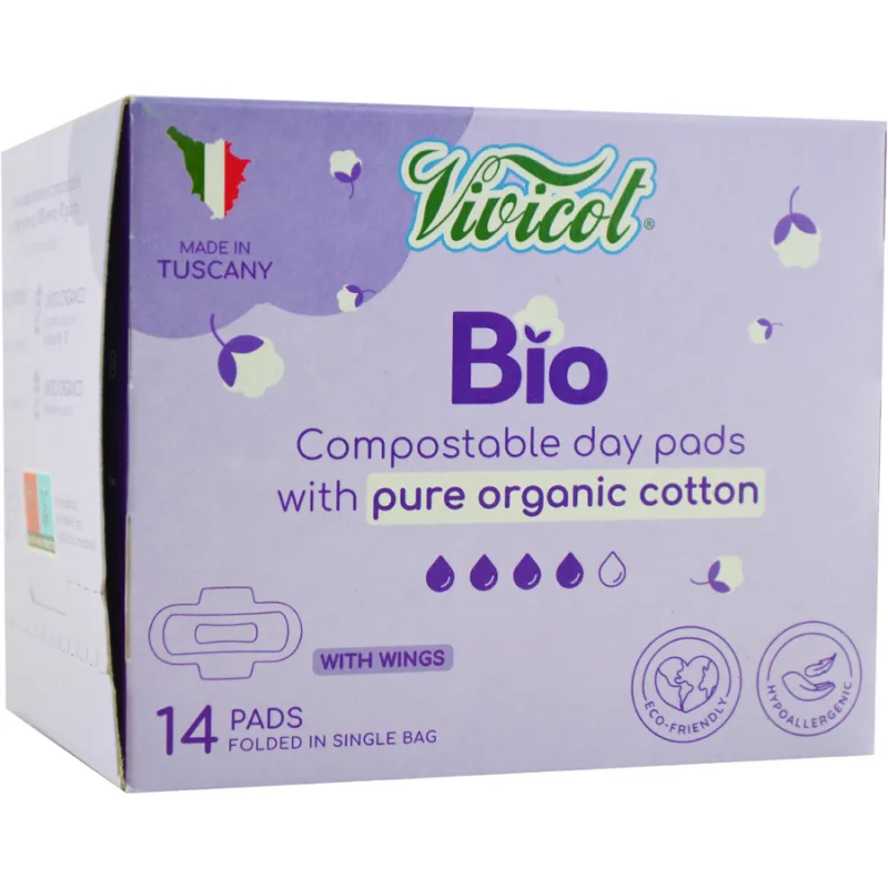 Absorbante de Zi din Bumbac Hipoalergenic 4 Picaturi Ecologic/Bio 14buc VIVICOT — preț și oferte