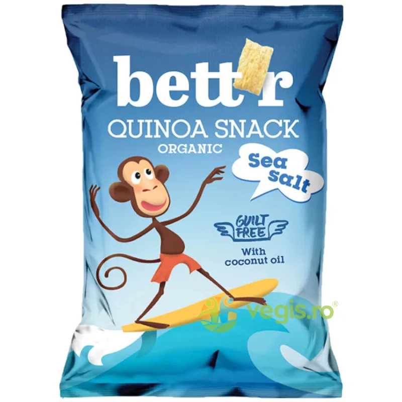 Quinoa Snack cu Sare fara Gluten Ecologic/Bio 50g BETTR — preț și oferte