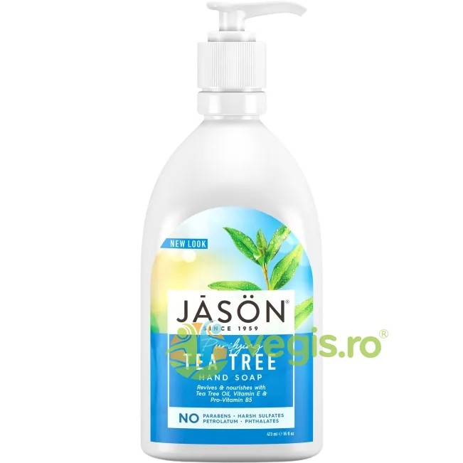Sapun Lichid pentru Fata si Maini cu Tea Tree 473ml JASON — preț și oferte