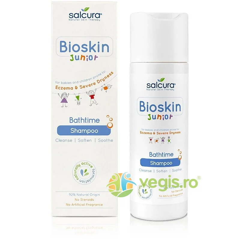 Sampon Bioskin Junior pentru Bebelusi si Copii, Scalp Uscat cu Eczeme si Coji 200ml SALCURA NATURAL SKIN THERAPY — preț și oferte