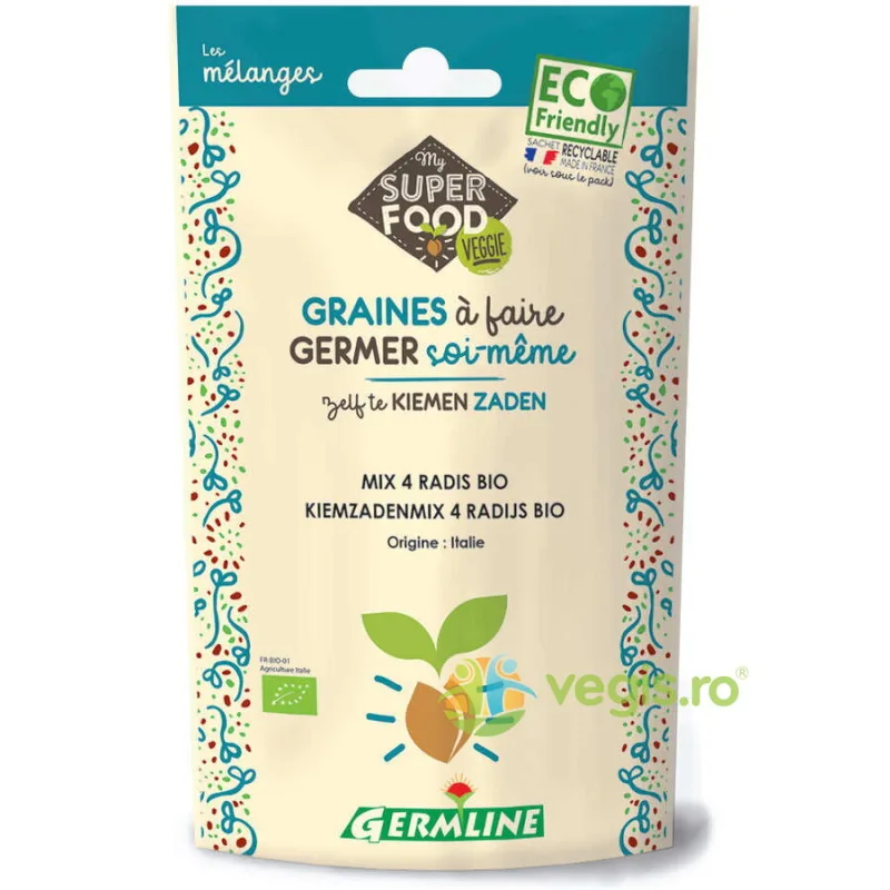 Mix Seminte din 4 Ridichi pentru Germinat Ecologic/Bio 100g GERMLINE — preț și oferte