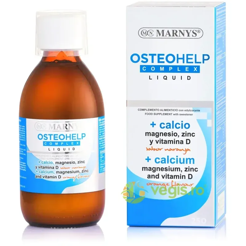 Osteohelp Complex Lichid - Calciu, Magneziu, Zinc si Vitamina D3 250ml MARNYS — preț și oferte